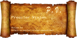 Preszler Vivien névjegykártya
